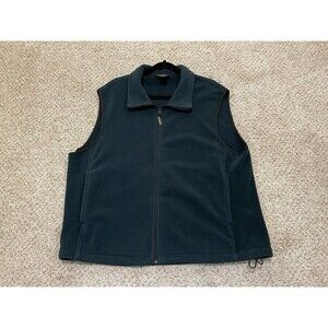 Woolrich Vest Mens XL Green Fleece Full Zip Lightweight Spring